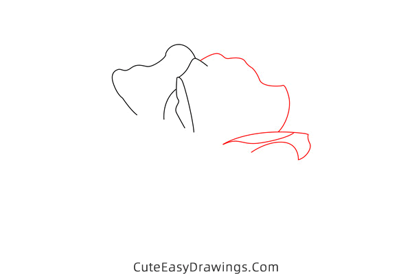 how to draw a blooming rose - www.cuteeasydrawings.com