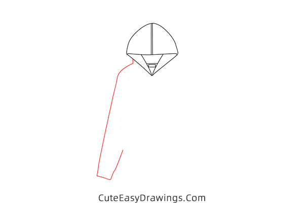 how to draw a hoodie - www.cuteeasydrawings.com