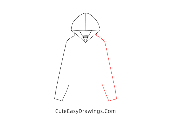 how to draw a hoodie - www.cuteeasydrawings.com