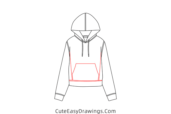 how to draw a hoodie - www.cuteeasydrawings.com