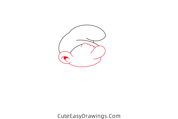 how to draw hefty smurf - www.cuteeasydrawings.com