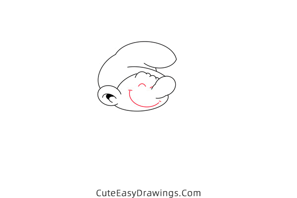 how to draw hefty smurf - www.cuteeasydrawings.com