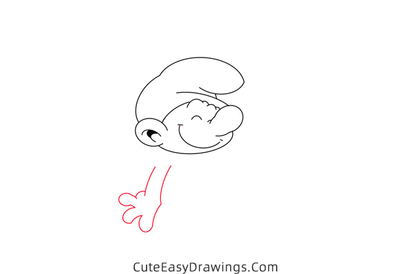 how to draw hefty smurf - www.cuteeasydrawings.com