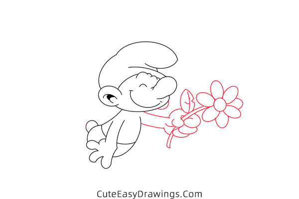 how to draw hefty smurf - www.cuteeasydrawings.com