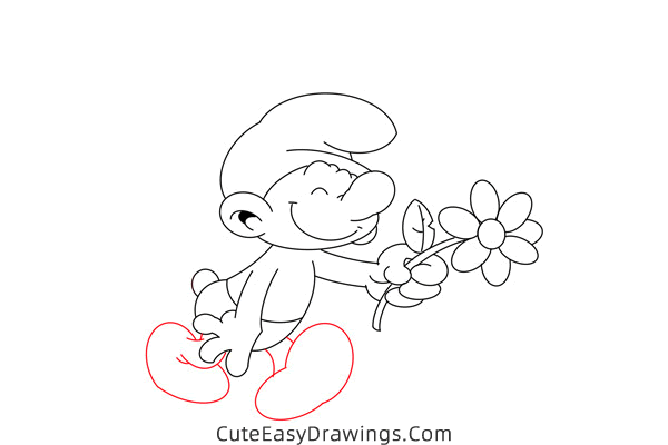 how to draw hefty smurf - www.cuteeasydrawings.com