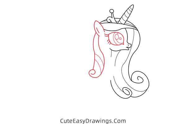 how to draw princess cadence from my little pony - www.cuteeasydrawings.com