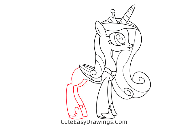 how to draw princess cadence from my little pony - www.cuteeasydrawings.com