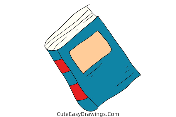 how to draw a book - www.cuteeasydrawings.com