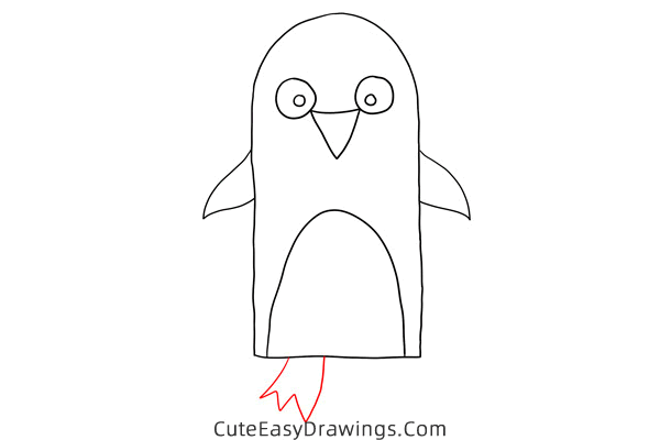 how to draw a penguin easy - www.cuteeasydrawings.com