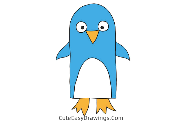 how to draw a penguin easy - www.cuteeasydrawings.com