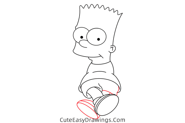 how to draw bart simpson - www.cuteeasydrawings.com