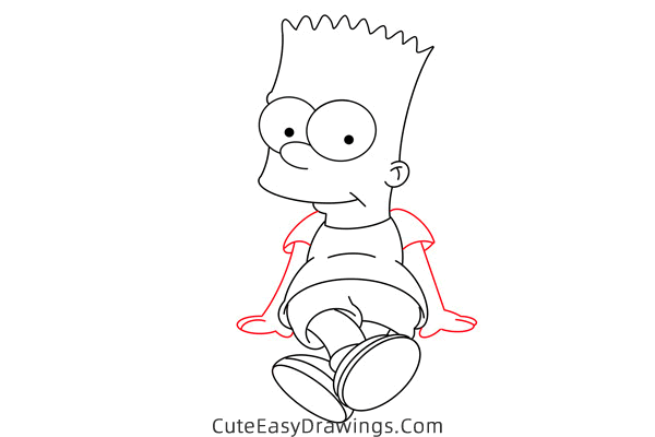 how to draw bart simpson - www.cuteeasydrawings.com