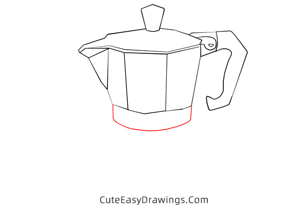 how to draw a realistic coffee maker - www.cuteeasydrawings.com