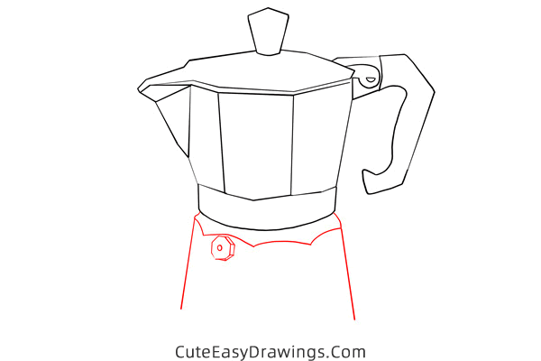 how to draw a realistic coffee maker - www.cuteeasydrawings.com