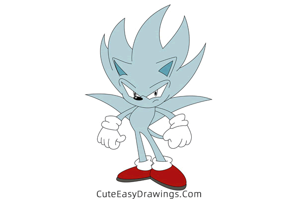 how to draw nazo the hedgehog - www.cuteeasydrawings.com