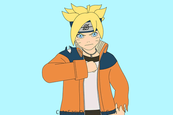 how to draw boruto uzumaki from naruto - www.cuteeasydrawings.com