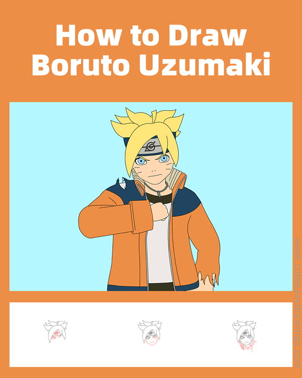 how to draw boruto uzumaki from naruto - www.cuteeasydrawings.com