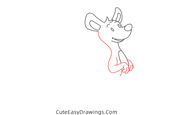 how to draw a kangaroo easy - www.cuteeasydrawings.com