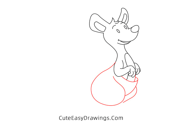 how to draw a kangaroo easy - www.cuteeasydrawings.com