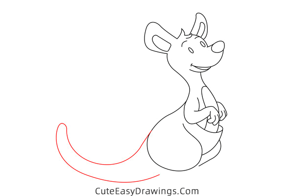 how to draw a kangaroo easy - www.cuteeasydrawings.com