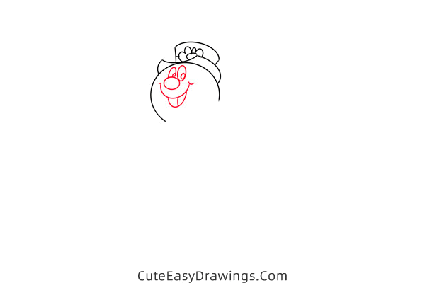 how to draw frosty the snowman - www.cuteeasydrawings.com