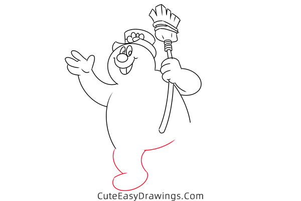 how to draw frosty the snowman - www.cuteeasydrawings.com