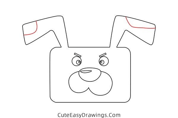 how to draw a dog face - www.cuteeasydrawings.com