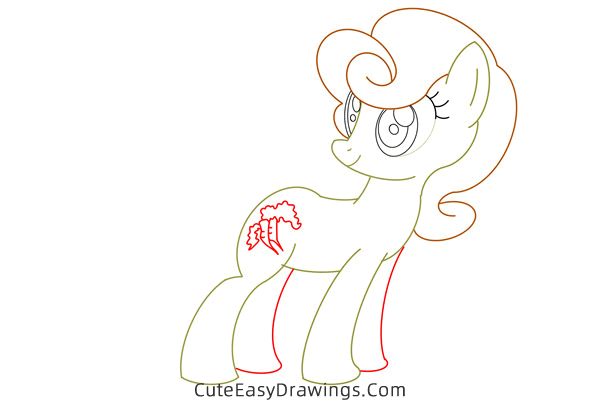 how to draw golden harvest from my little pony - www.cuteeasydrawings.com