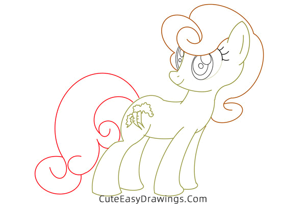 how to draw golden harvest from my little pony - www.cuteeasydrawings.com