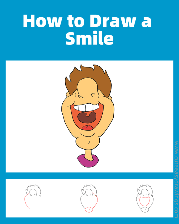 how to draw a smile - www.cuteeasydrawings.com