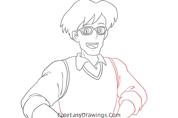 how to draw tatsuo kusakabe from my neighbor totoro - www.cuteeasydrawings.com