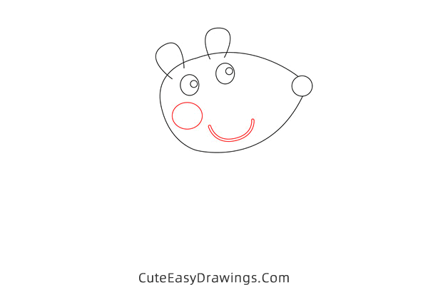 how to draw mandy mouse from peppa pig - www.cuteeasydrawings.com