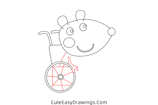 how to draw mandy mouse from peppa pig - www.cuteeasydrawings.com