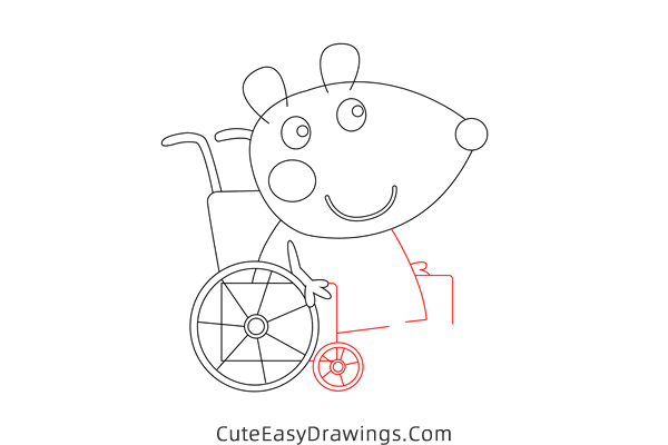 how to draw mandy mouse from peppa pig - www.cuteeasydrawings.com