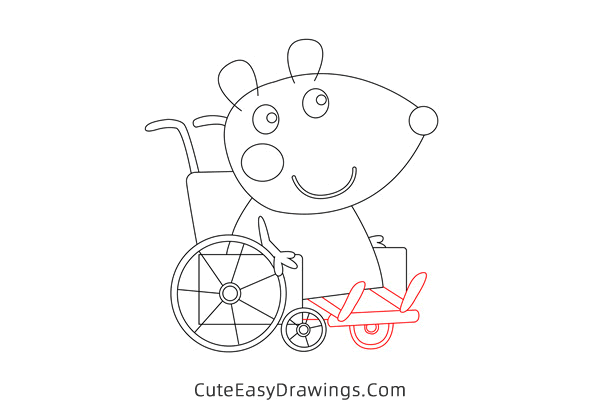 how to draw mandy mouse from peppa pig - www.cuteeasydrawings.com