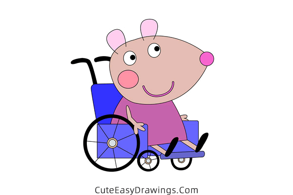 how to draw mandy mouse from peppa pig - www.cuteeasydrawings.com