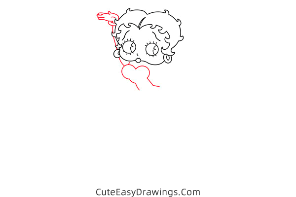 how to draw betty boop - www.cuteeasydrawings.com