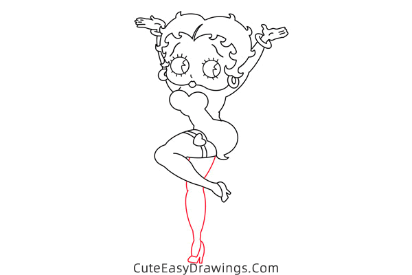 how to draw betty boop - www.cuteeasydrawings.com