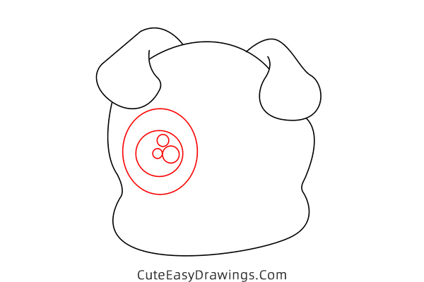 how to draw a pig face - www.cuteeasydrawings.com