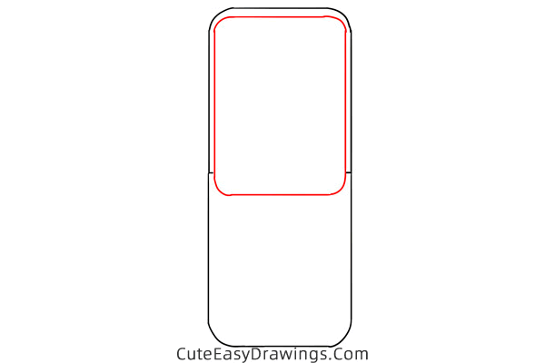 how to draw a cell phone - www.cuteeasydrawings.com