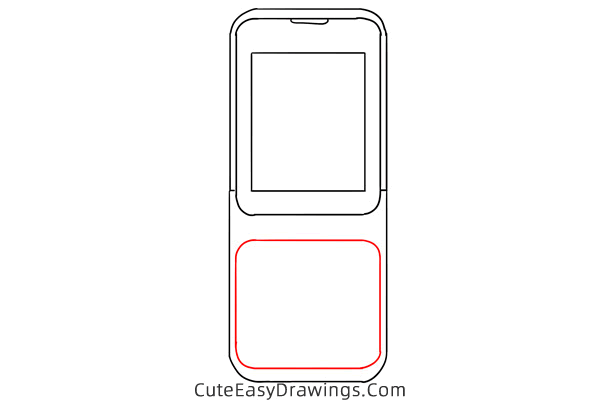 how to draw a cell phone - www.cuteeasydrawings.com