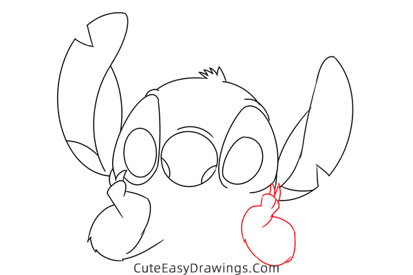 how to draw stitch face - www.cuteeasydrawings.com