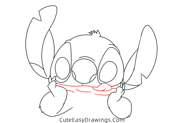 how to draw stitch face - www.cuteeasydrawings.com