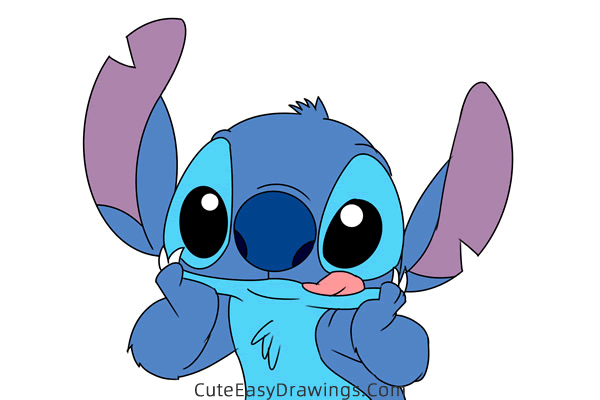 how to draw stitch face - www.cuteeasydrawings.com