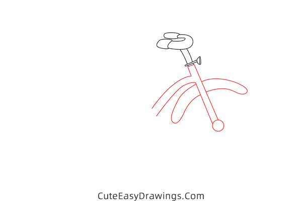 how to draw a bicycle - www.cuteeasydrawings.com