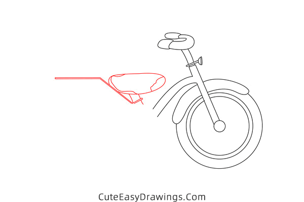 how to draw a bicycle - www.cuteeasydrawings.com