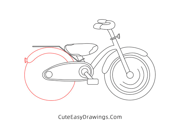 how to draw a bicycle - www.cuteeasydrawings.com