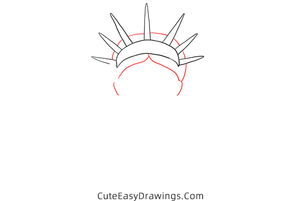 how to draw the statue of liberty easy - www.cuteeasydrawings.com