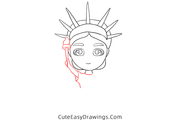 how to draw the statue of liberty easy - www.cuteeasydrawings.com