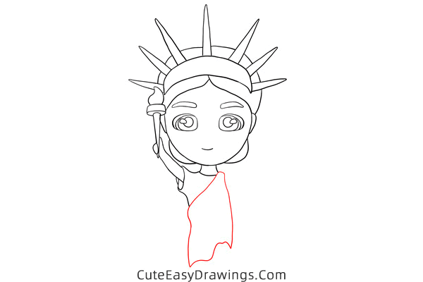 how to draw the statue of liberty easy - www.cuteeasydrawings.com